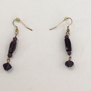 Purple Dangly Earrings